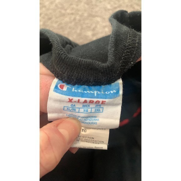 Champion Men’s Size XL black embroidered T Shirt - Picture 2 of 3